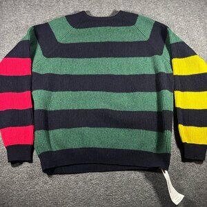 Luna & Curious Lambswool Knit Striped Sweater Size M Goop RealReal Retail $236
